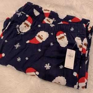 Limited Edition Old Navy Women’s Brown Santa Flannel Pajama Bottoms (Pants)